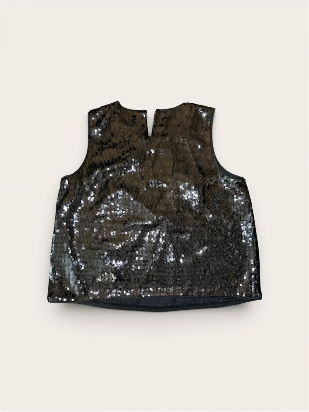 J. Crew Black Sequin V-Neck Tank